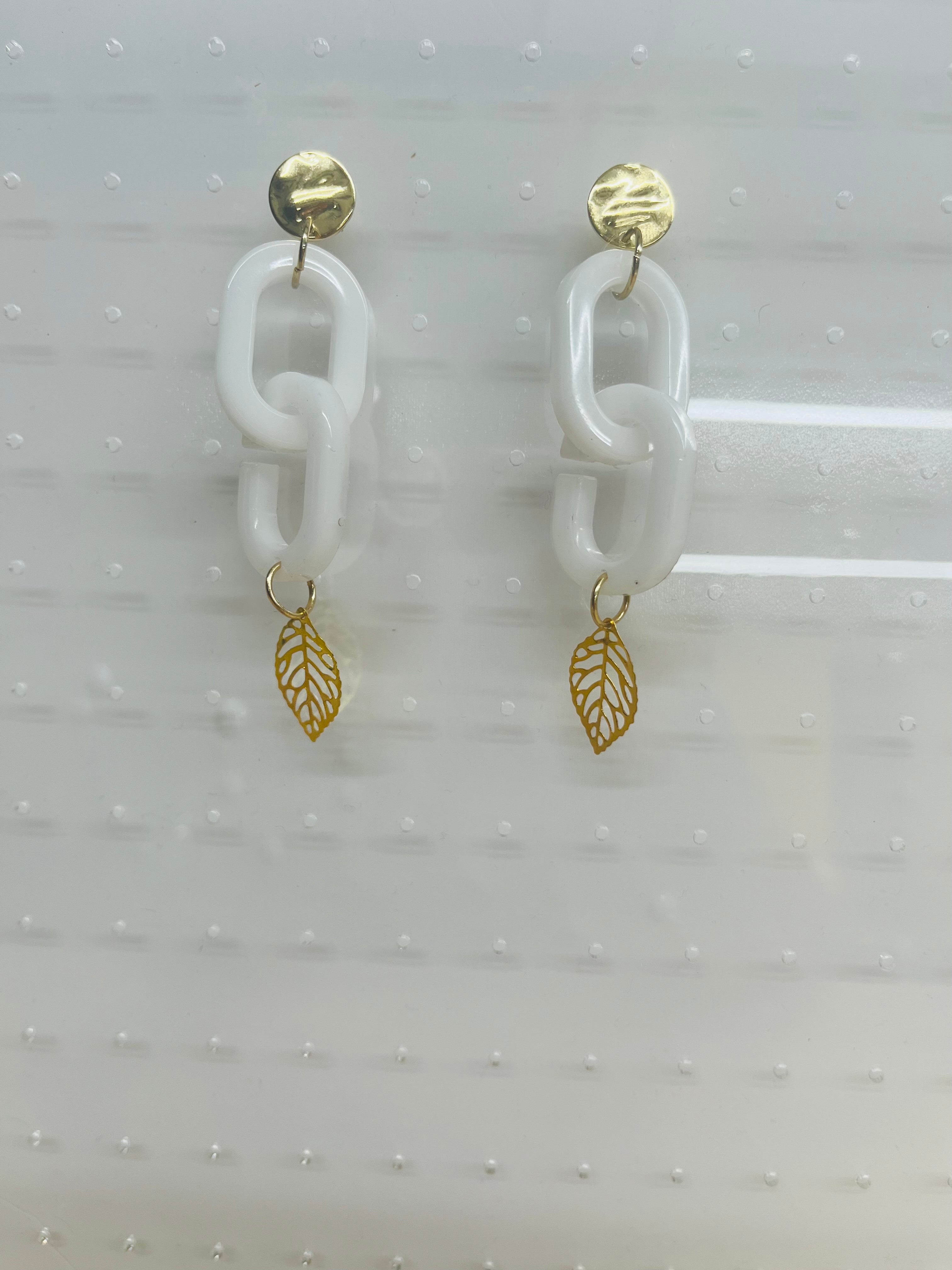 Jocelyn Earrings-White