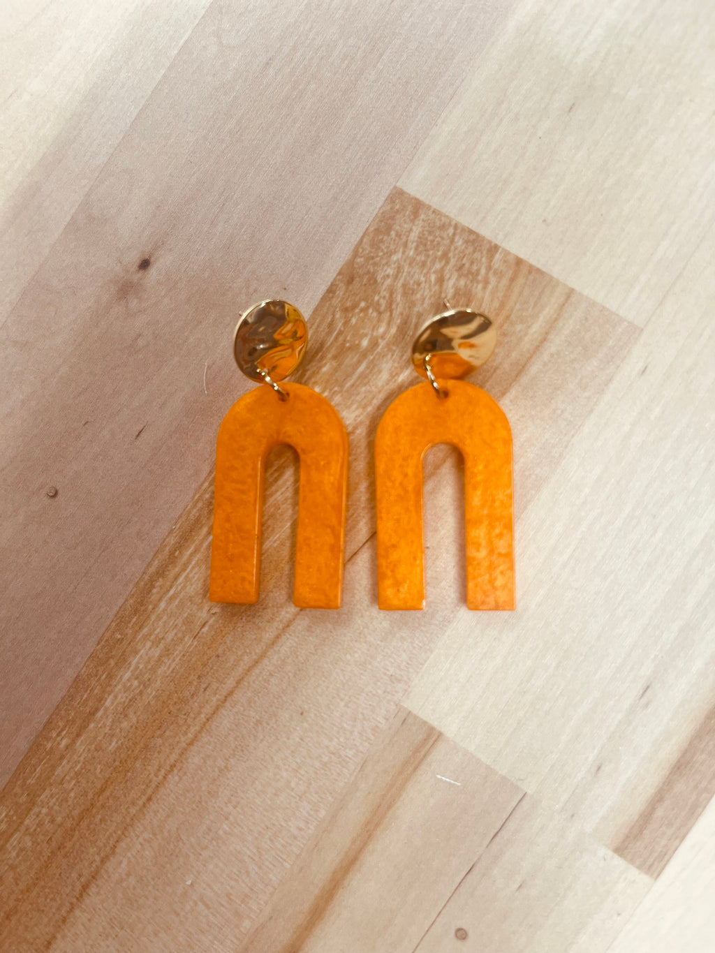 Jade Earrings-Orange
