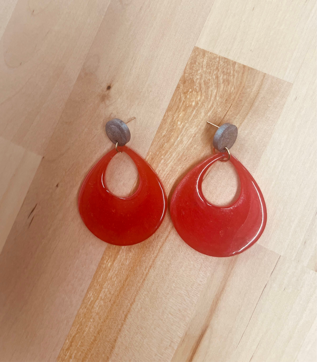 Valerie Earrings-Red