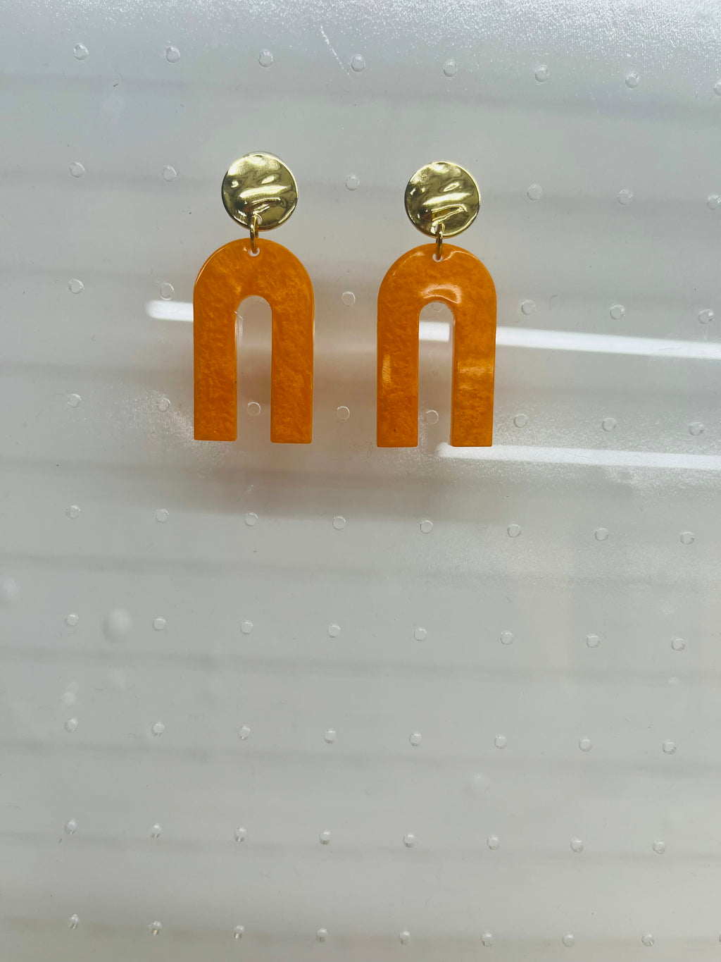 Jade Earrings-Orange