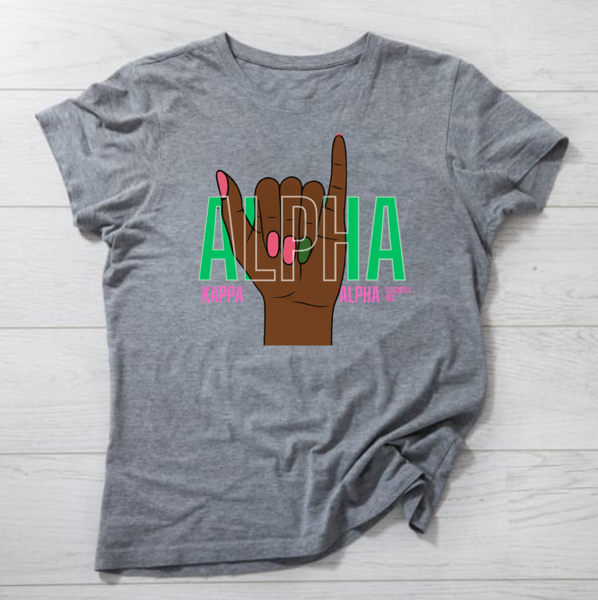 Greek Hand Sign Shirt- Alpha Kappa Alpha