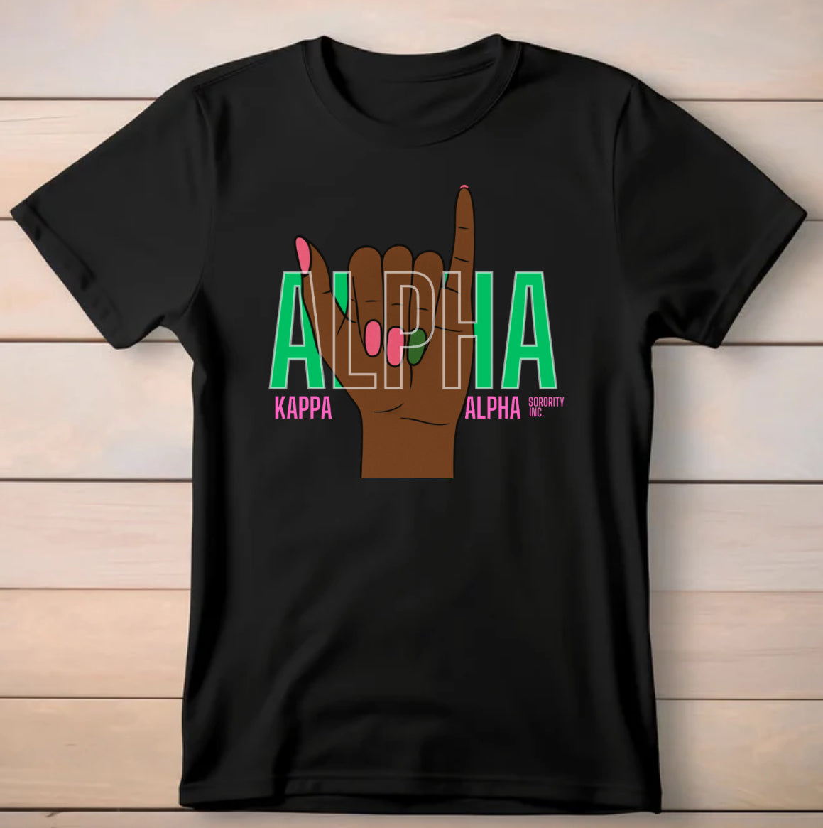 Greek Hand Sign Shirt- Alpha Kappa Alpha