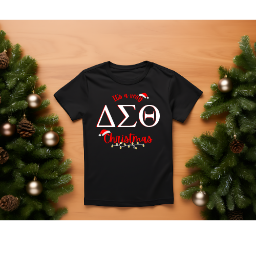 D9 Sorority Holiday Top- Greek Letters