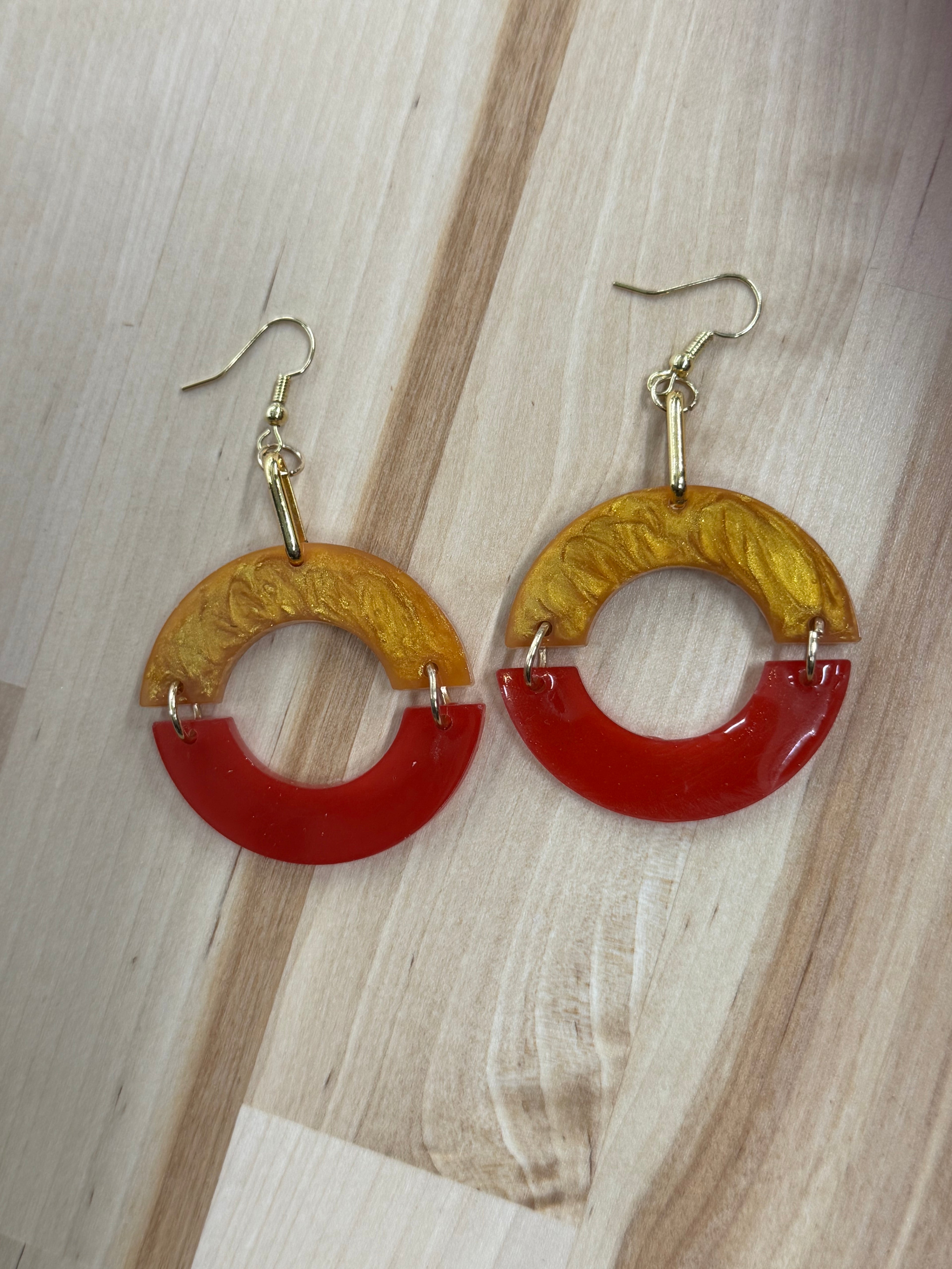 Harmony Earrings-Bur/Gold