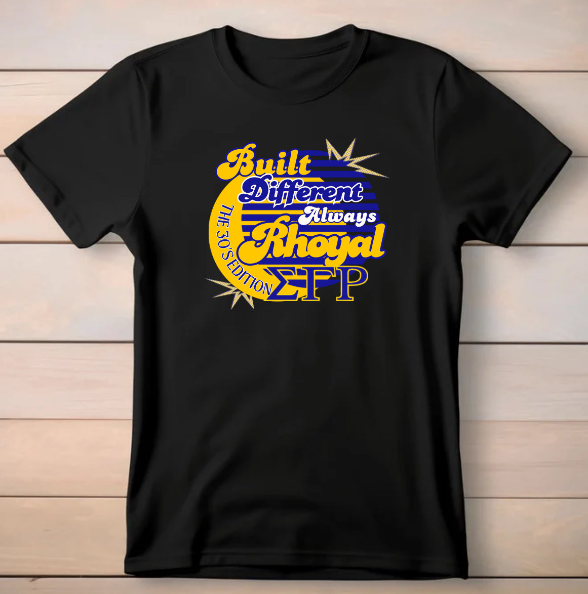SGRho: Built Different T-Shirt
