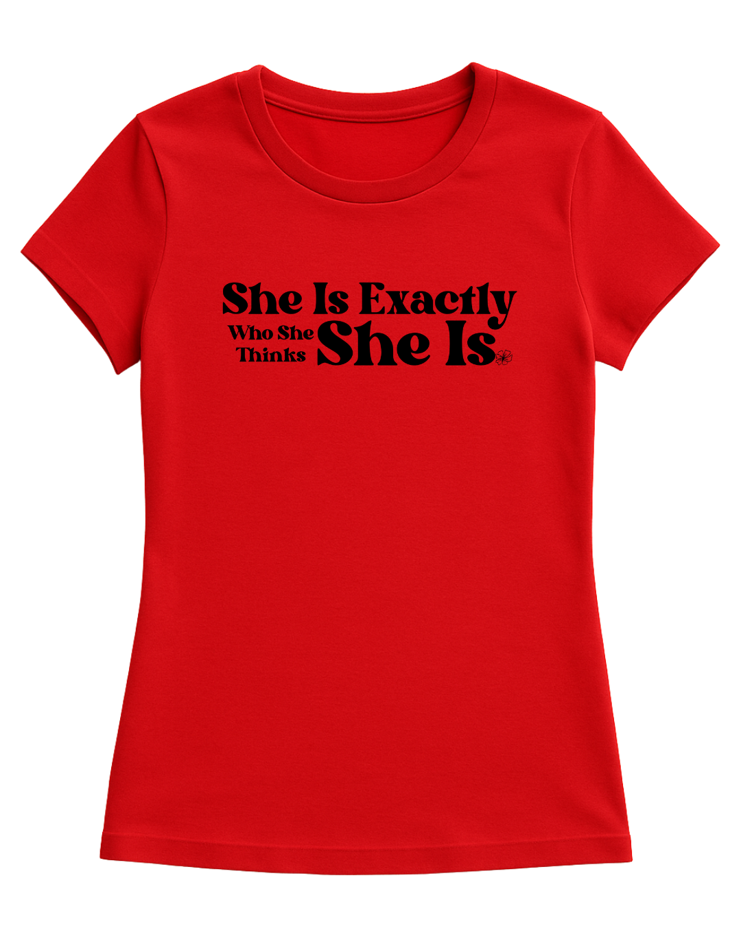 SHE IS EXACTLY  WOMENS T-SHIRT